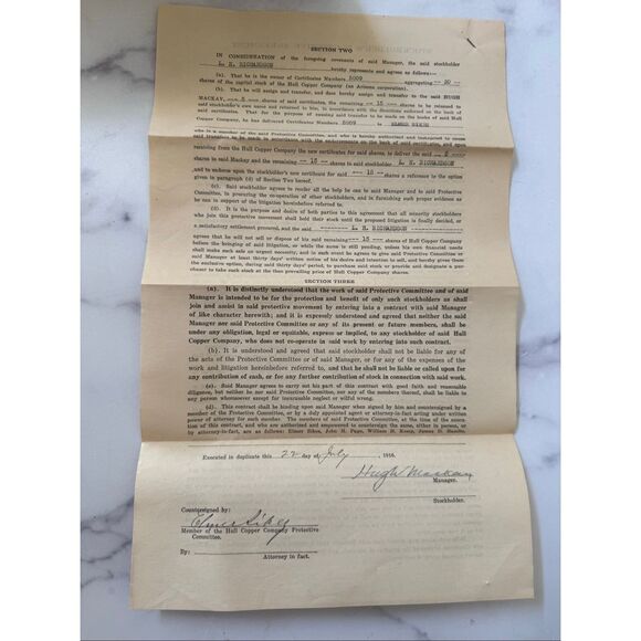 1909 & 1916 Hull Copper Co. Arizona Mining Stock Ephemera – Jerome AZ History - Picture 6 of 10